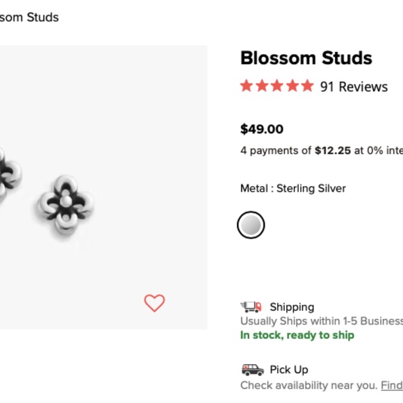 James Avery Blossom Stud Earrings - Picture 3 of 4